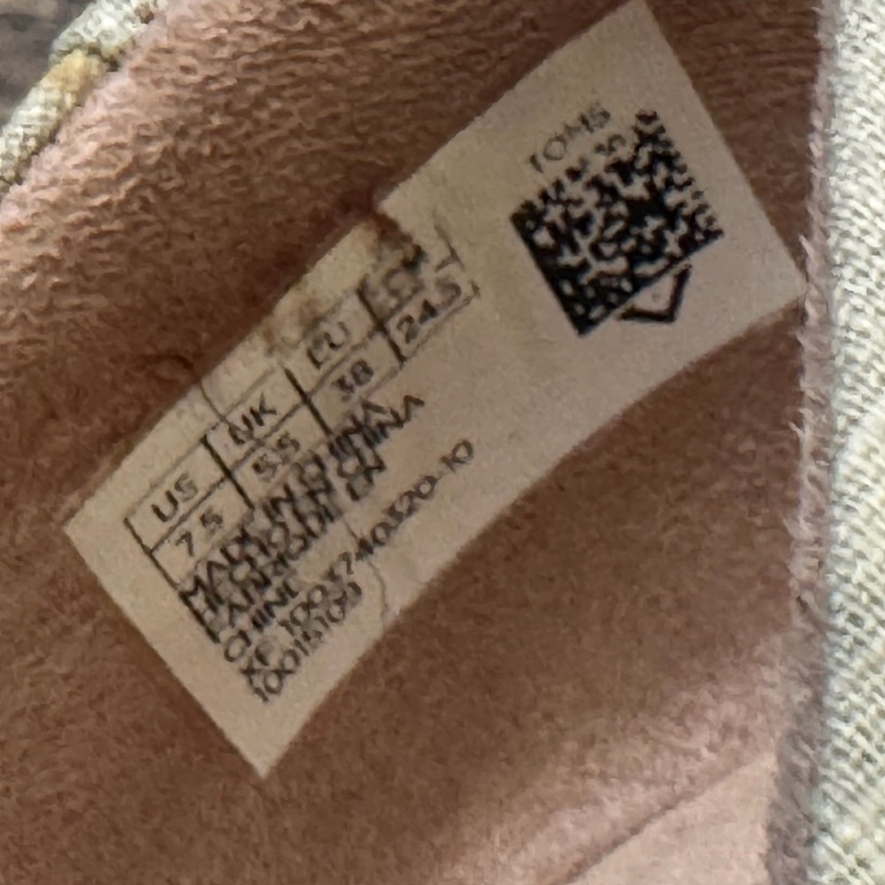 TOMS Jutti Taupe Gray Suede/Canvas Slip On d'Orsay Flats Women's‎ Size 7.5 - Picture 6 of 6
